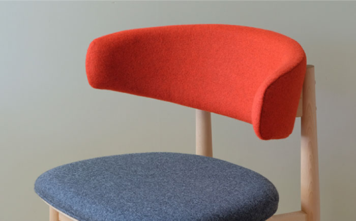 Round Chair ”Uuuh!”〈Red〉 糸島市 / nomade design 椅子 クラフト [AIF010] Grey