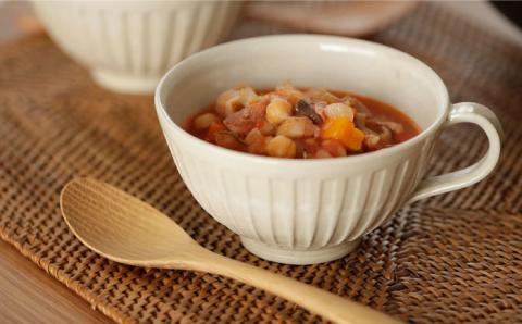 スープカップ白≪糸島市≫【Q-CERA】陶器/お皿/手づくり 【いとしまごころ】[AJZ001]