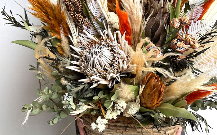 プロテアのアレンジメント（Lサイズ） 糸島市 / tokohana ドライフラワー アレンジ [AOC037]