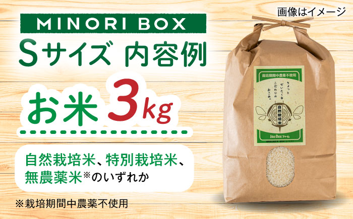 【全6回定期便】糸島産 肉 米 野菜 果物 厳選詰め合わせ MINORI BOX Sサイズ 糸島市 / emma.Inc / 米 肉 野菜 果物 詰め合わせ [AOP009]
