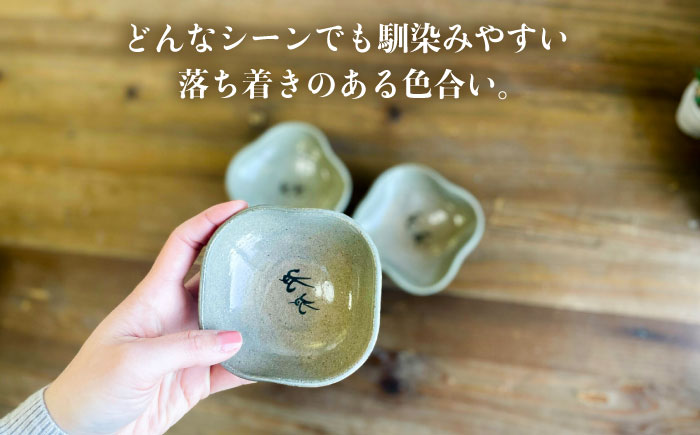 絵豆皿（トリ）3枚セット 糸島市 / 唐津焼 高麗窯【いとしまごころ】 陶器 食器 [AOZ014]
