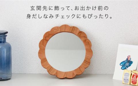 hana mirror（Lサイズ）チェリー≪糸島≫【answer】お洒落/インテリア/クラフト/オリジナル/鏡/ミラー [APB010]