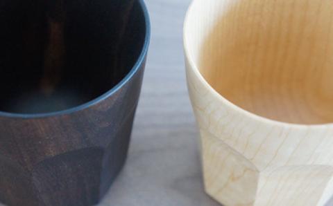 【贈り物に！】木製タンブラー≪色違い≫ペアセット≪糸島≫【DOUBLE=DOUBLE FURNITURE（ダブルダブルファニチャー）】クラフト/木工家具/テーブルウェア/コップ [APE006]