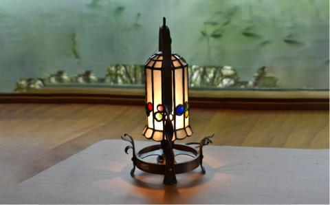 ステンドグラスランプSL-5≪アトリエエトルリア≫照明/インテリア/ルームランプ/工芸品/糸島市 [ARF011]