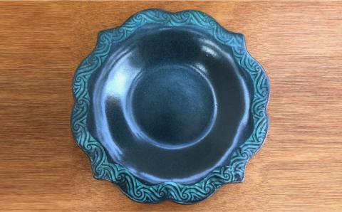 トルコ青釉輪花皿2枚セット 【Studio MUSICA】/お皿/ディッシュ [ARG006]