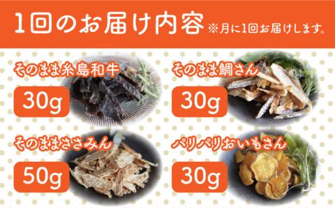 【全2回定期便】そのまま 4点 セット 糸島市 / 株式会社コバヤシ【coco.kina】 犬 おやつ ジャーキー チップス 無添加 [ASL005]