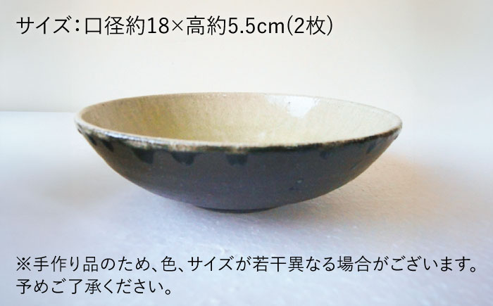 灰釉 深皿 （ ペア ） 《糸島》【恵水窯】[AXG008]