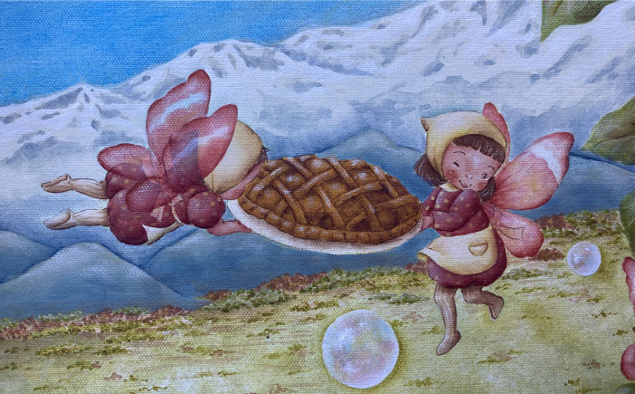 絵画「アップルパイ焼けたよ!」 糸島市 / 工房はーべすと アート インテリア [AYA054]