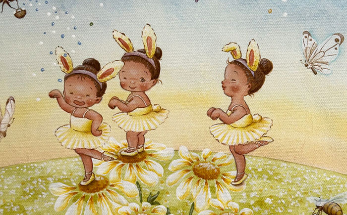 【一点物】絵画「マーガレットのステージ」 糸島市 / 工房はーべすと [AYA081]