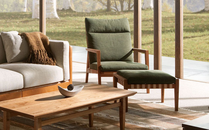 【Ritzwell】BLAVA OTTOMAN　-ブラックチェリー材- オットマン 椅子 [AYG042]