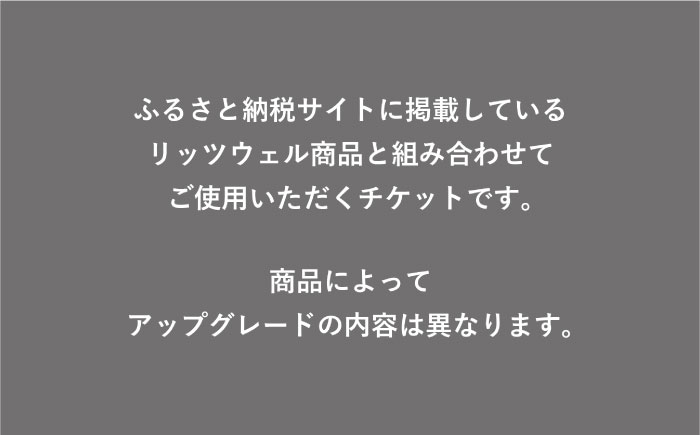 【Ritzwell】 アップグレードチケット 5万円相当（ふるさと納税専用）※単体での利用不可/金券ではありません [AYG049]