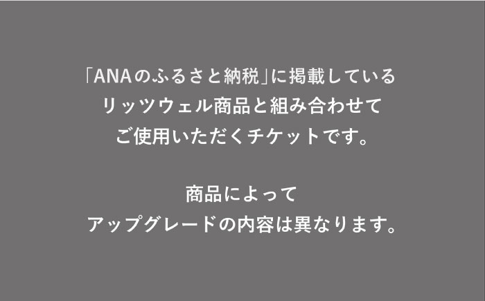 【Ritzwell】 アップグレードチケット 50万円相当（ふるさと納税専用）※単体での利用不可/金券ではありません [AYG069]