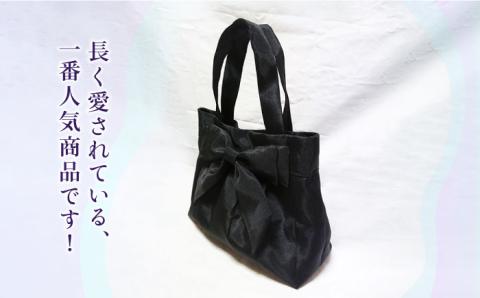 リボン付き畳縁バック（たたみべり） 手提げ 鞄 ≪糸島市≫【たたみの神田】 [AZG001]