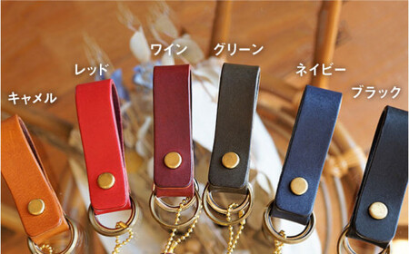 【年内発送】【手縫いの本革製品】キーホルダー 本革《糸島》【BLESS】 [AAA002]