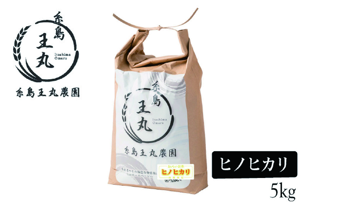 【令和7年産新米】糸島産 ヒノヒカリ 5kg 糸島市 / 糸島王丸農園　( 谷口汰一 )【いとしまごころ】 [AAZ010]