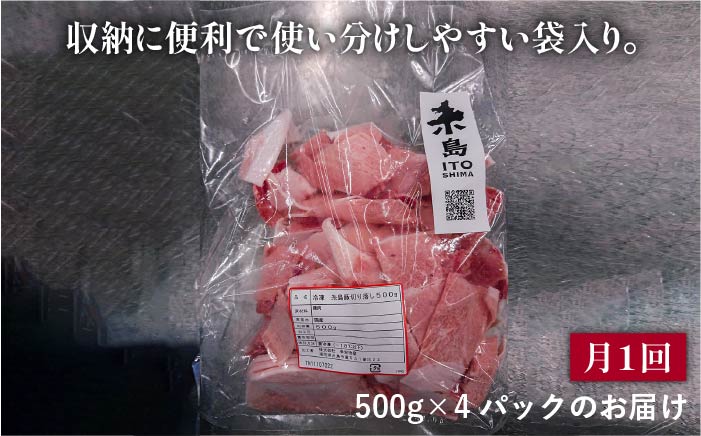 【全12回定期便】糸島豚切り落とし2kg（500g×4パック） 福岡県糸島市 幸栄物産 [ABH022]