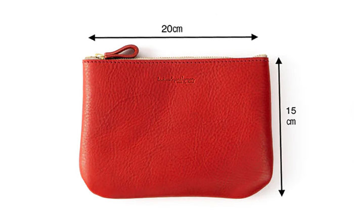 マチなしのファスナーポーチ Lsize 糸島市 / LADIES&GENTLEMEN 本革 革製品 [ADK081]