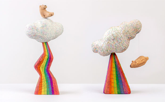 しろくま の 彫刻 作品 ～エネルギー補給シリーズ～ 糸島市 / しろくも工房【いとしまごころ】 [AEO001] 彫刻 クラフト