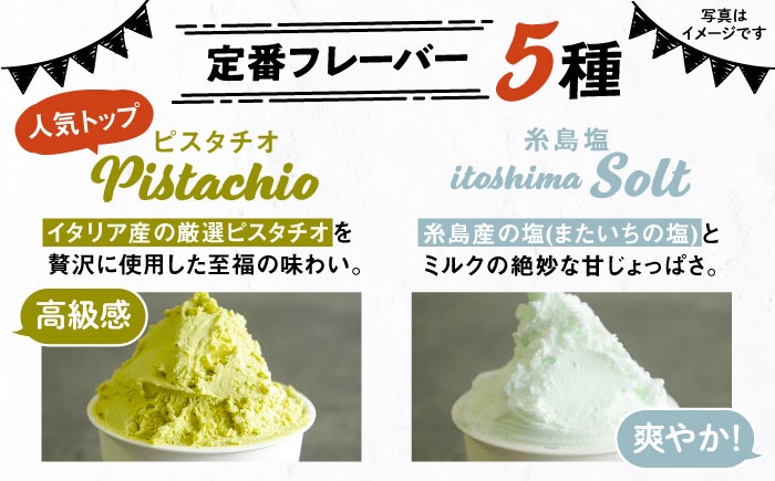 【アイス カップ 10個セット】おすすめ5種類×各2個（ピスタチオ/塩/抹茶/ビターチョコ/キャラメル)  糸島市 / LoiterMarket ロイターマーケット  [AGD001]