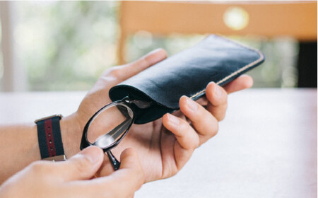 STICO グラス ケース フラット / 眼鏡 ケース 革 レザー 15008 《糸島》【Duram Factory】 ドゥラムファクトリー [AJE049]