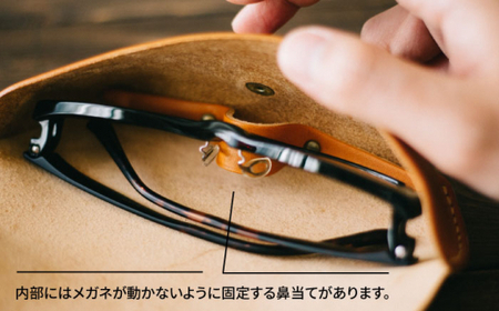 メガネケースL 革 レザー 14010 糸島市 / Duram Factory [AJE063]