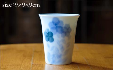 有田焼 和紙染 花紋フリーカップ2個セット 伊都桃山窯 福岡県糸島市 陶磁器 クラフト 伝統 工芸 [AKB002]