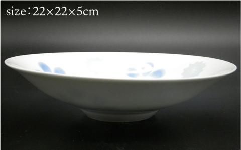 有田焼 和紙染め花紋皿 伊都桃山窯 福岡県糸島市 陶磁器 クラフト 伝統 工芸 [AKB007]