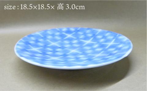 和紙染め 幾何学紋6寸皿 [AKB020]