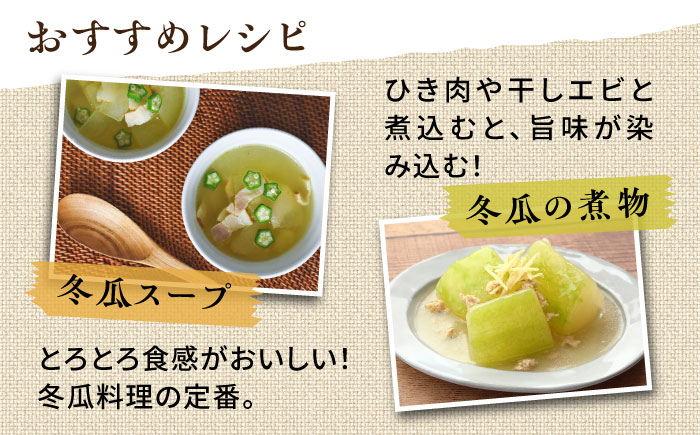 糸島産 冬瓜 約4kg 【先行予約・2024年9月より順次発送】 糸島市 / 食と健康のブリッジベース 野菜 冬瓜スープ [ANN002]