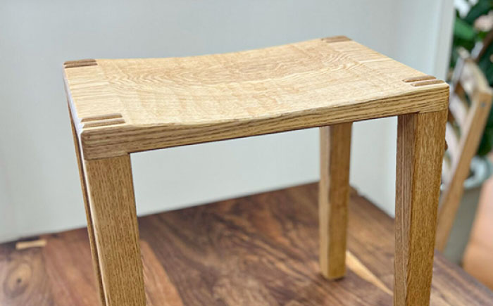 スツール 長方形（オイル仕上げ）糸島市 / 家具工房 陽寛 （池園陽寛） / いとしまごころ / イス チェア [ANZ005]