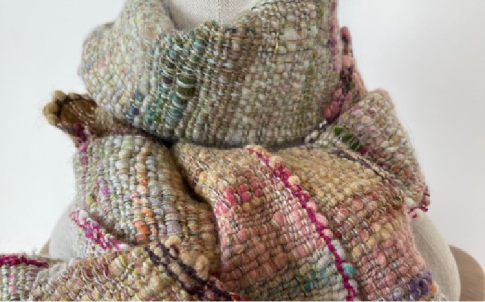 【 体験 ワークショップ 】アート ヤーン マフラー 手織り体験 チケット《糸島》【工房Te・Te】 [AOB018]