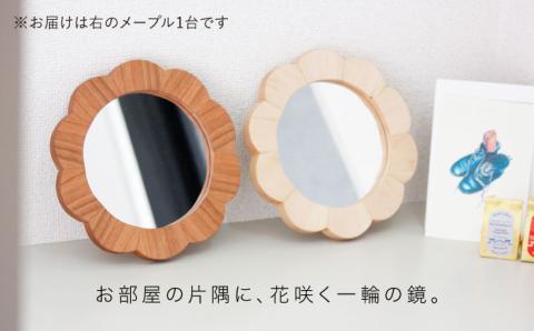 hana mirror（Sサイズ）メープル ≪糸島≫【answer】お洒落/インテリア/クラフト/オリジナル/鏡/ミラー [APB013]