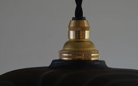 木製ランプシェード CRACK ≪糸島≫【DOUBLE=DOUBLE FURNITURE（ダブルダブルファニチャー）】木工家具/照明/インテリア/ペンダントライト/LED電球専用 [APE010]