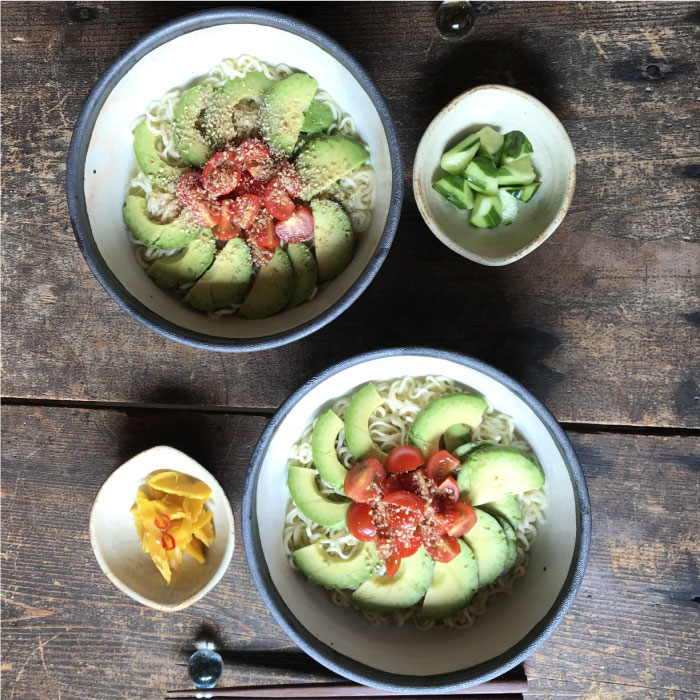 アイアンブラック 麺鉢5個セット≪糸島≫【うつわと手仕事の店 研】器/陶器/食器/手作り/クラフト [ARD018]