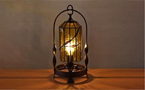 ステンドグラスランプSL-4 ≪アトリエエトルリア≫照明/インテリア/工芸品/ルームランプ/糸島市 [ARF010]