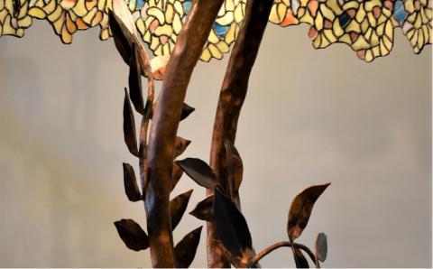 ステンドグラスランプSL-15ラバーナム【アトリエエトルリア】 [ARF014]