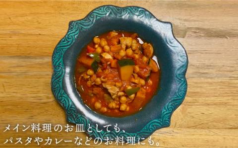 トルコ青釉輪花皿2枚セット 【Studio MUSICA】/お皿/ディッシュ [ARG006]