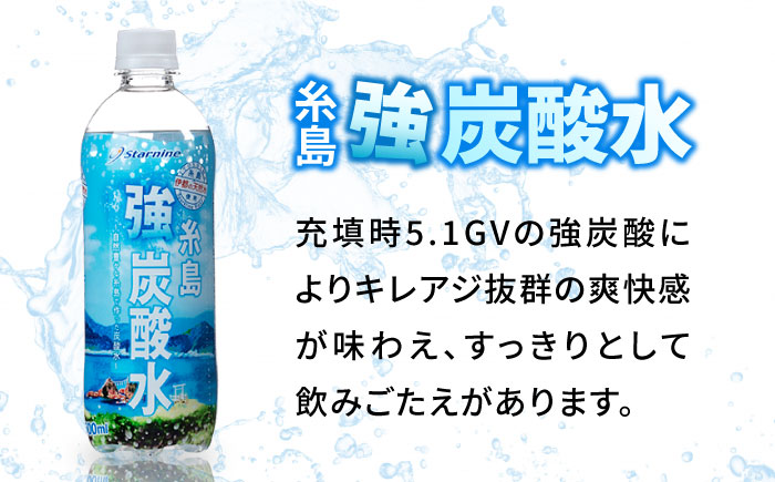 強炭酸水 プレーン 500ml × 48本 糸島市 / スターナイン [ARM023] 炭酸水 国産