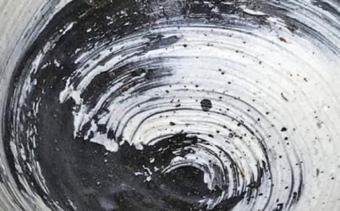 刷毛目 平茶碗[唐津焼]飯茶碗/飯碗_ 雅樂窯 [ASE001]