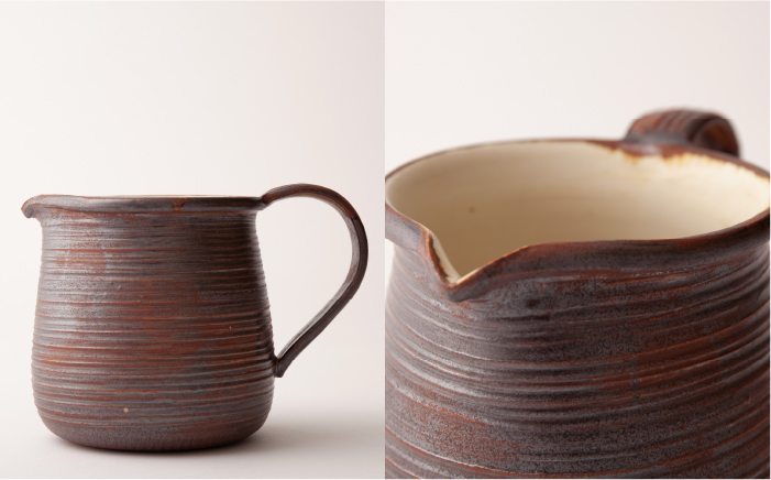 【年内発送】耐熱 ミルク ジャグ （ 濃い茶 ） 《糸島》【窯元ろくろ /浅見大輔】鍋 調理器具 直火 オーブン 電子レンジ [AUJ004]