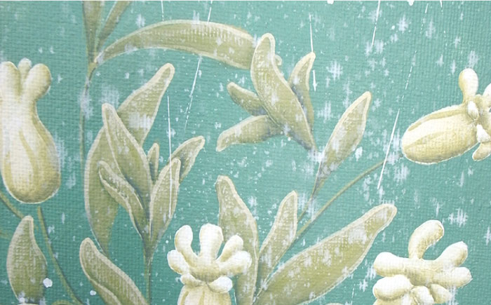 絵画「雨の日のお手紙」 糸島市 / 工房はーべすと アート インテリア [AYA048]