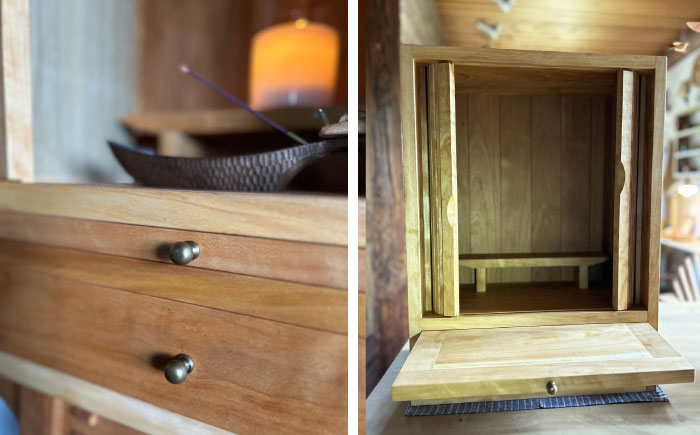 木製 小さなお仏壇 糸島市 / 工房はーべすと クラフト ハンドメイド [AYA079]