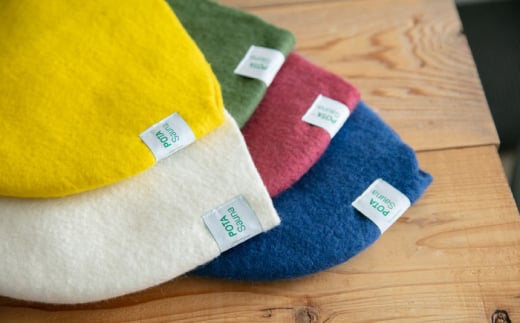 【イエロー】 ウール100％ サウナハット 糸島市 / POTA WOOL [AZO001-1] イエロー