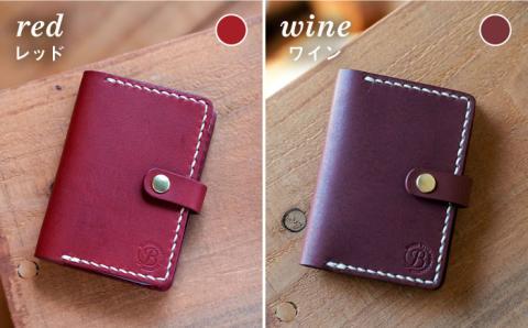 【手縫いの本革製品】カード ケース (20枚 レフィル付) 本革《糸島》【BLESS】 [AAA003]