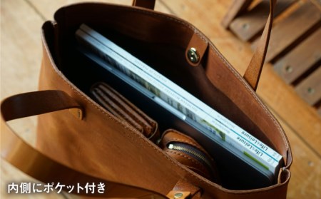【経年変化を楽しむ本革製品】A4 トートバッグ・キャメル 糸島市 / BLESS [AAA024]