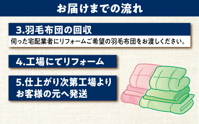 羽毛布団 リフォーム 打ち直し 【ダブルサイズからダブルサイズ】 糸島市 / くじめ屋 [ADP003]