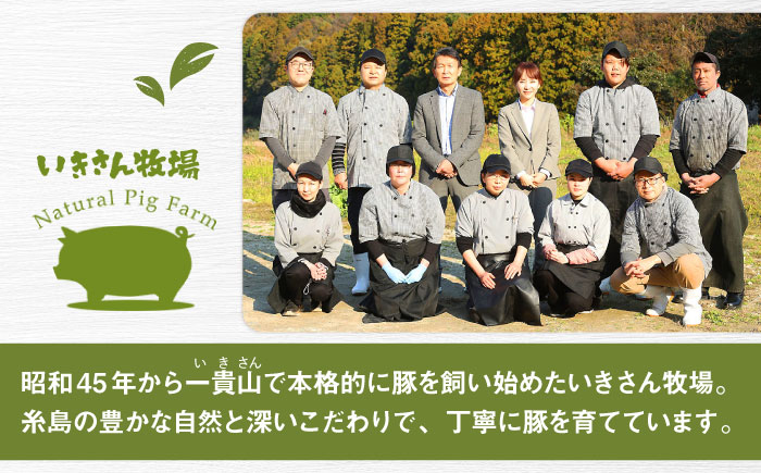 【全6回定期便】一貴山 豚ロース 味噌漬け 6枚 糸島市 / いきさん牧場 [AGB020]