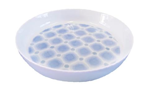 有田焼 和紙染 幾何学紋（円皿）4枚セット 伊都桃山窯 福岡県糸島市 陶磁器 クラフト 伝統 工芸 [AKB003]