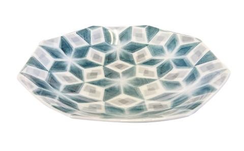 有田焼 和紙染 幾何学紋（八角皿）2枚セット 伊都桃山窯 福岡県糸島市 陶磁器 クラフト 伝統 工芸 [AKB005]