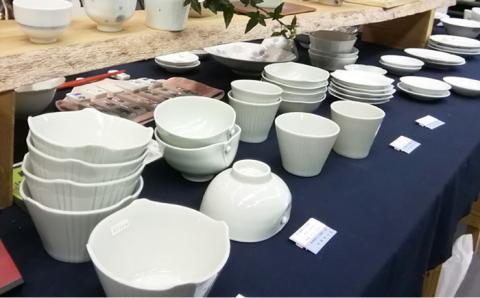 白磁（真珠輝）鎬紋小鉢小皿セット [AKB018]